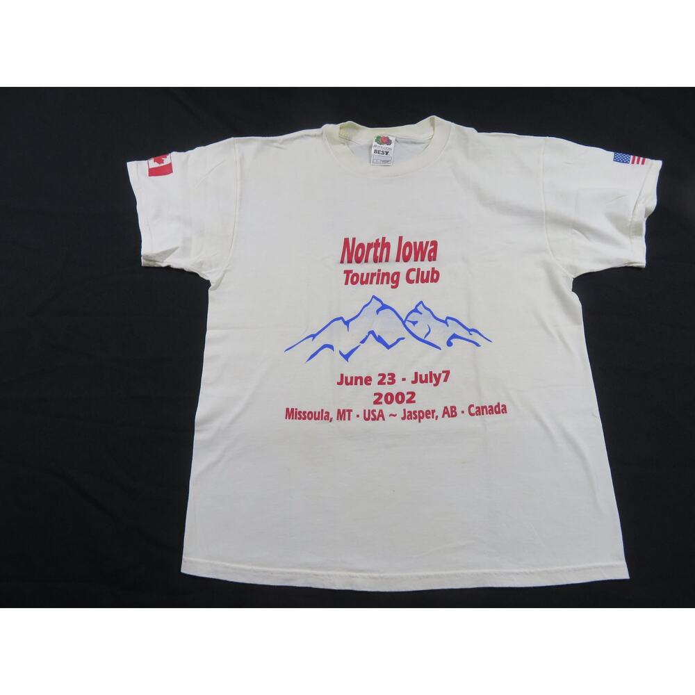 North Iowa Bicycle Touring Club Canada & Montana Ride T-Shirt Sz L